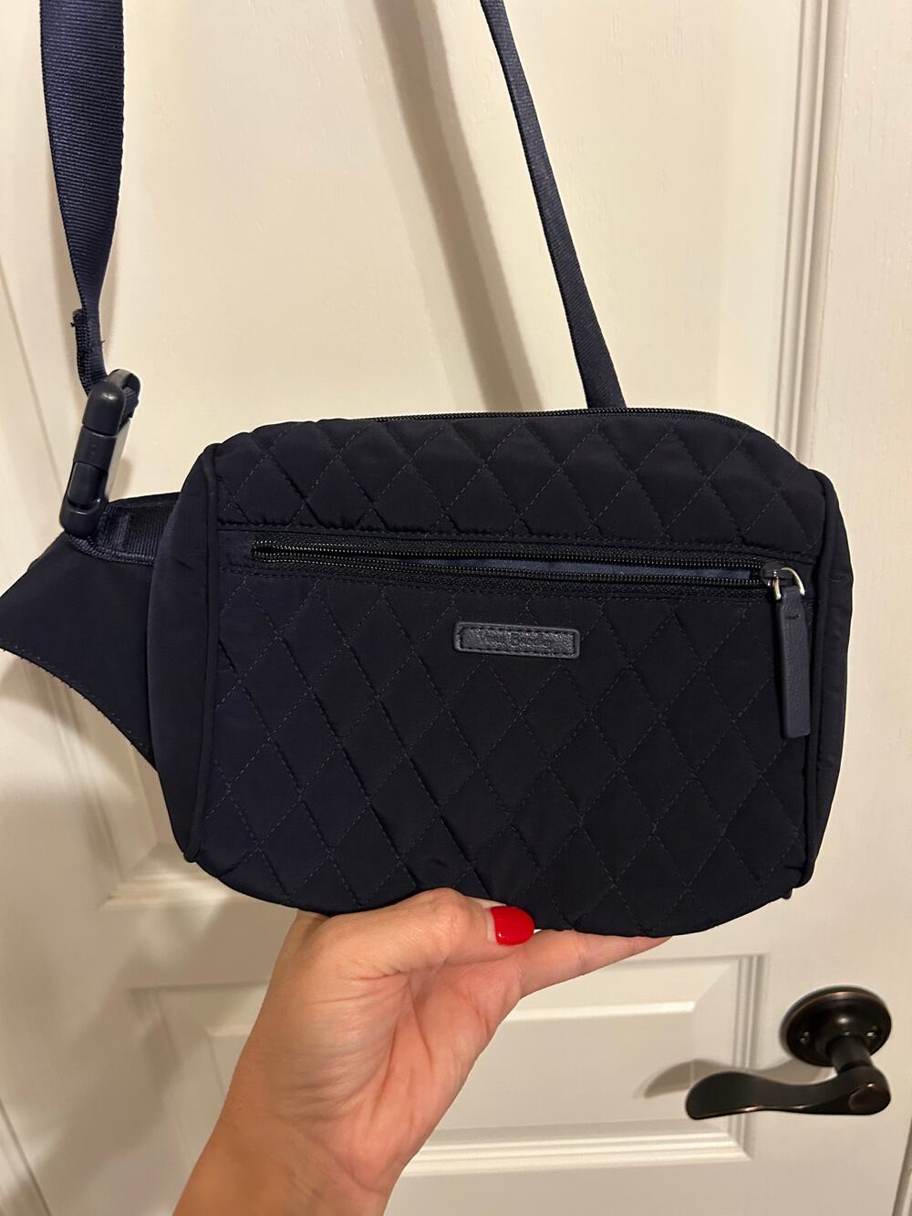 Vera Bradley Navy Quilted Belt Bag Fanny Pack Crossbody